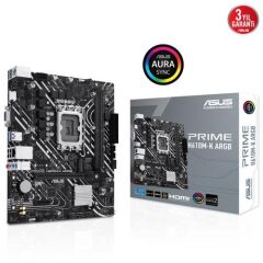 ASUS PRIME H610M-K ARGB DDR5 Intel 1700p 5600 HDMI VGA M2 USB3.2 mATX